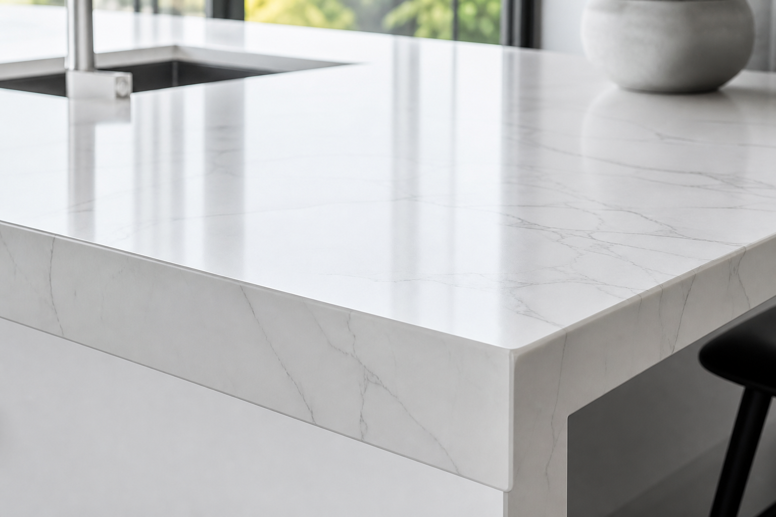 Bancada de cozinha em porcelanato
